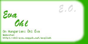 eva ohl business card